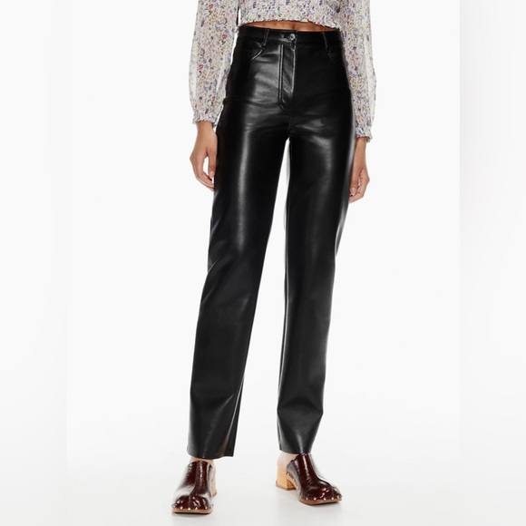 Aritzia Wilfred Melina High Waisted Vegan Leather Pants - Picture 5 of 9